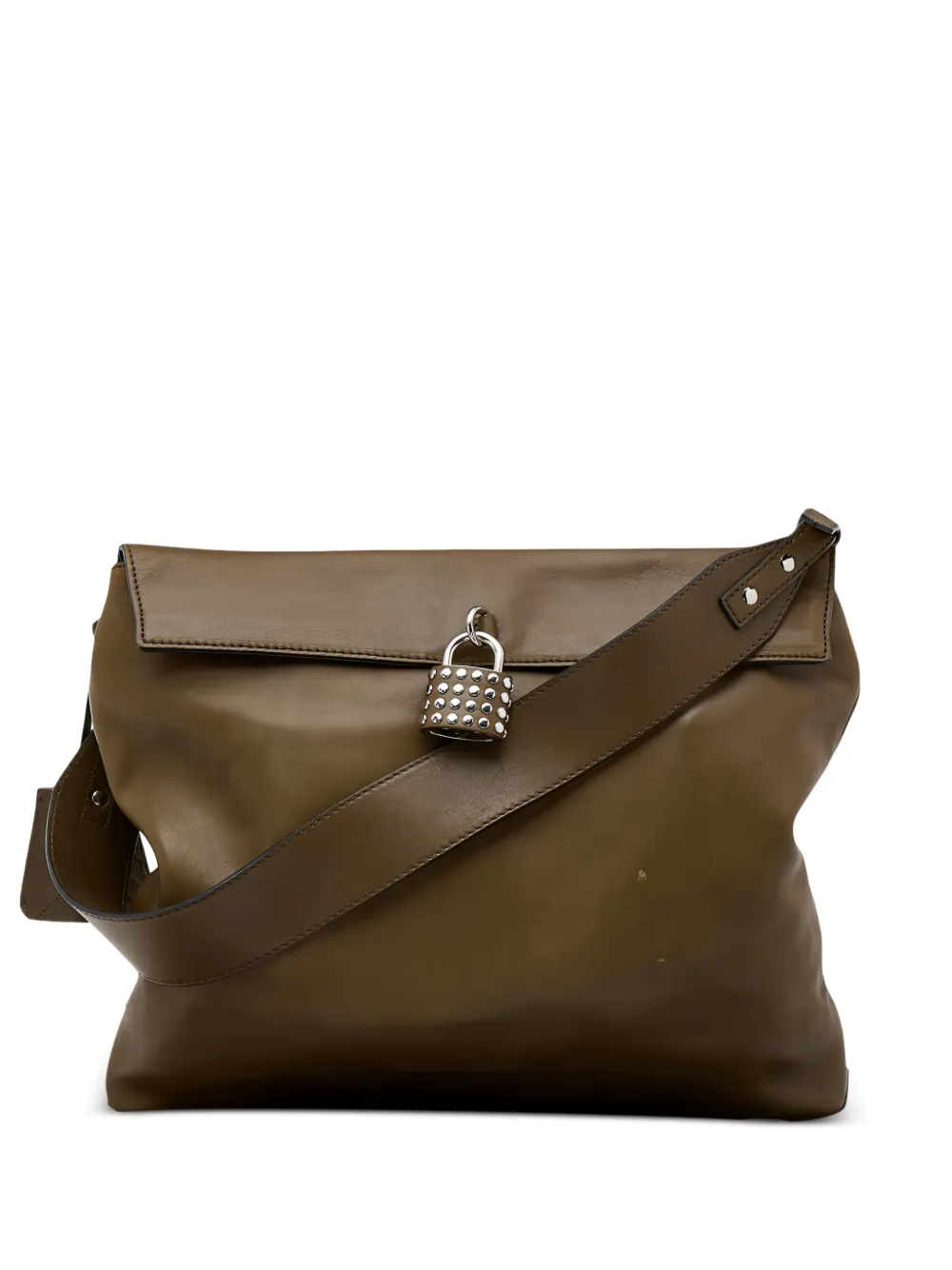 Burberry Pre-Owned studded-lock messenger bag - Verde