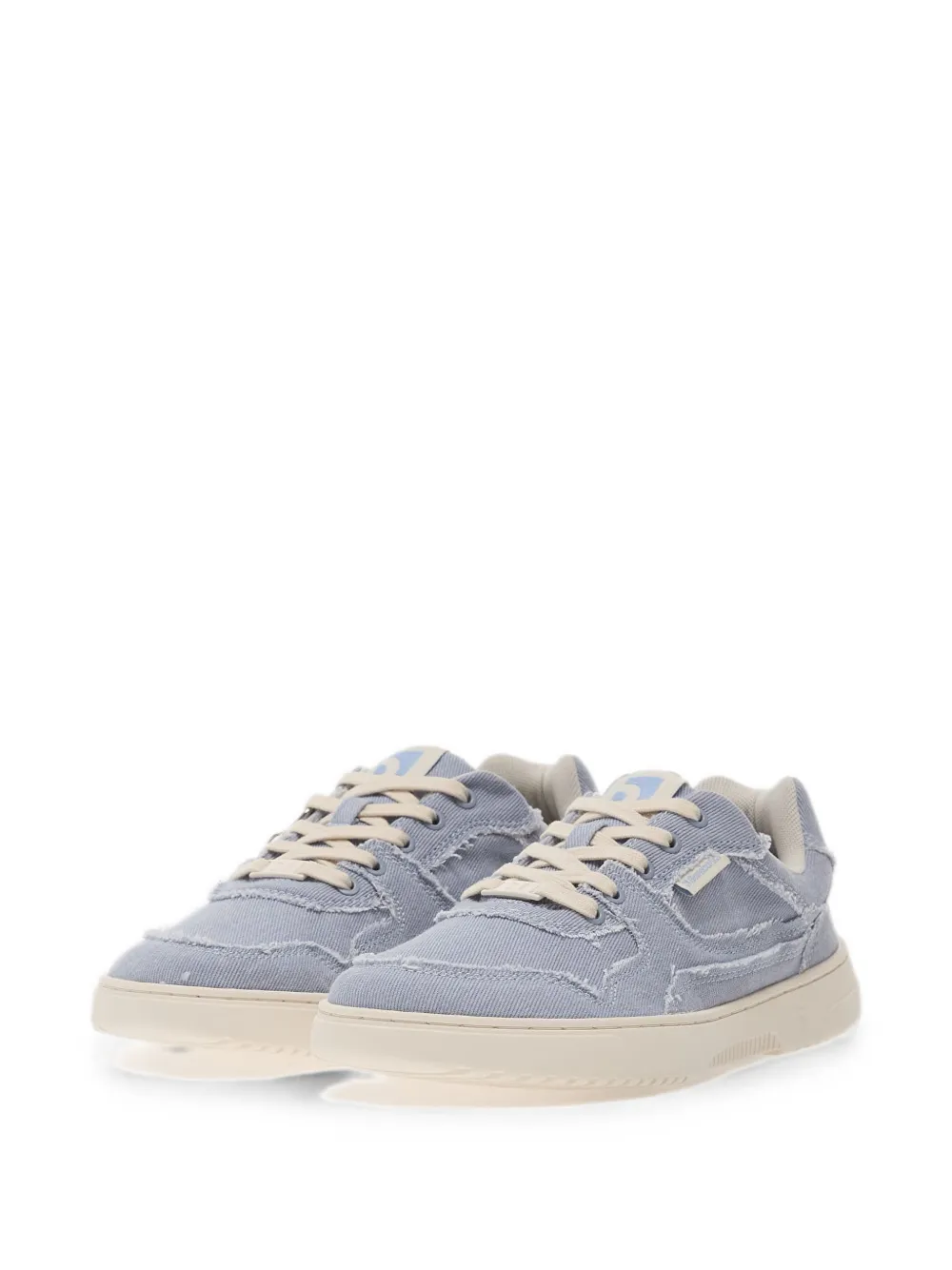 Barebarics Zing Denim sneakers met vlakken en franje Blauw