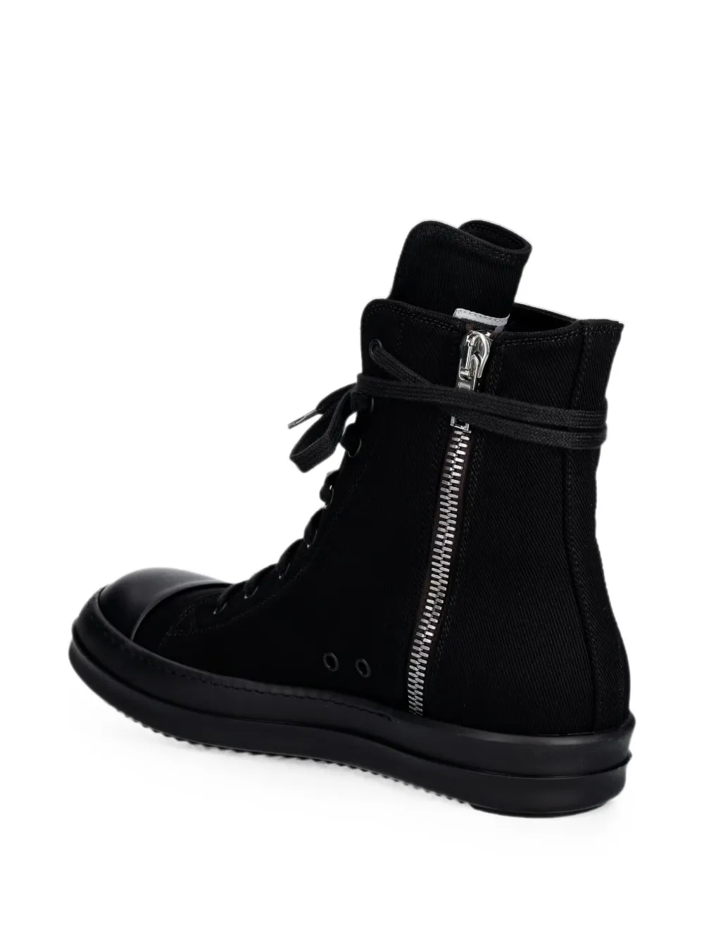 Rick Owens DRKSHDW lace-up zip-fastening sneakers Zwart