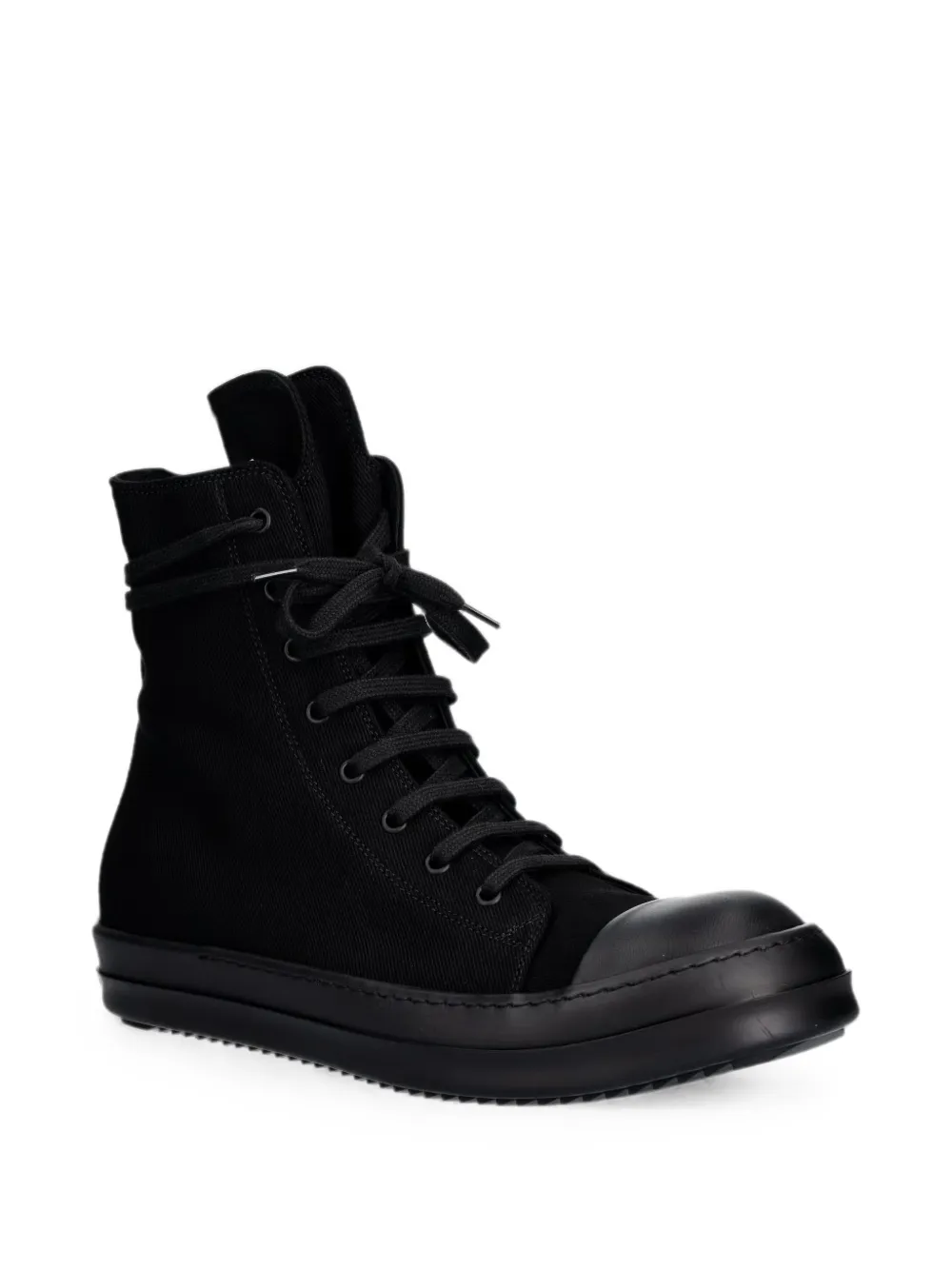 Rick Owens DRKSHDW lace-up zip-fastening sneakers Zwart