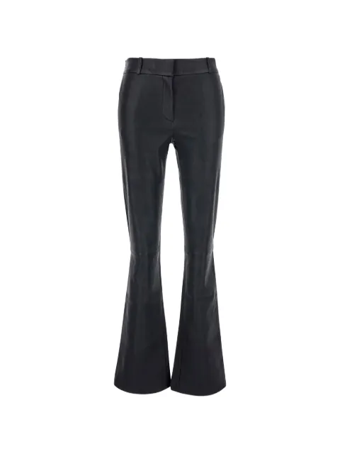 Arma leather flared trousers