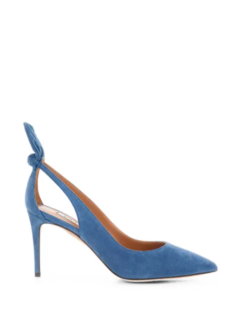 Aquazzura mules con puntera en punta y detalle de moño