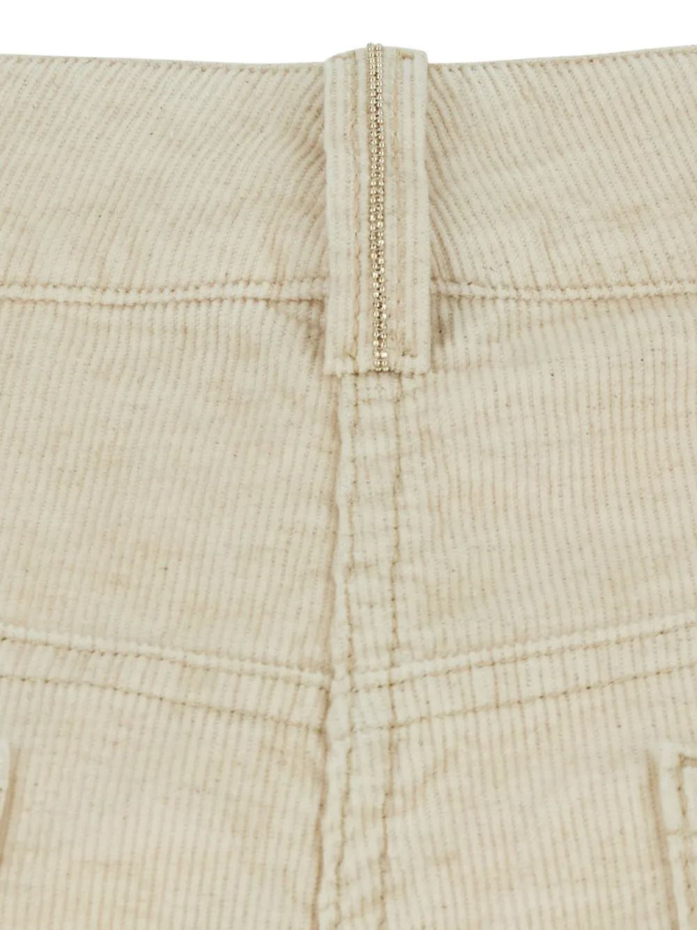 Brunello Cucinelli Ribfluwelen broek met wijde pijpen Beige