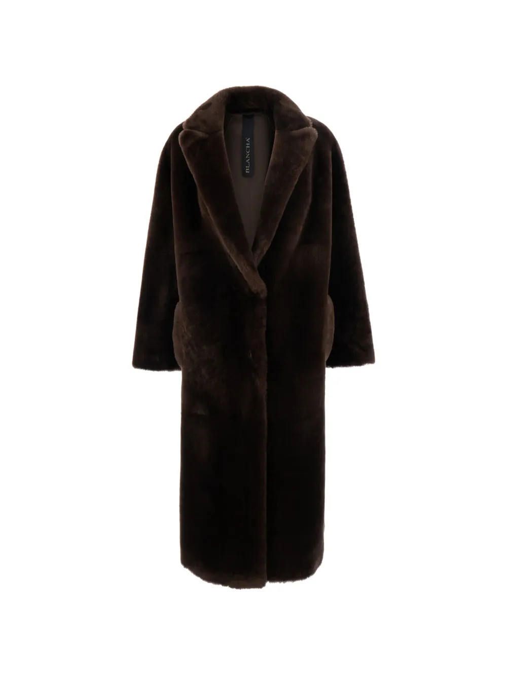 Blancha long-sleeve pocket coat - Braun