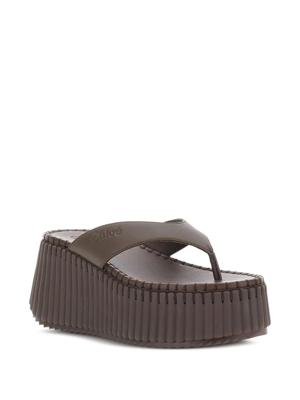 Chloé Nama platform thong sandals Bruin
