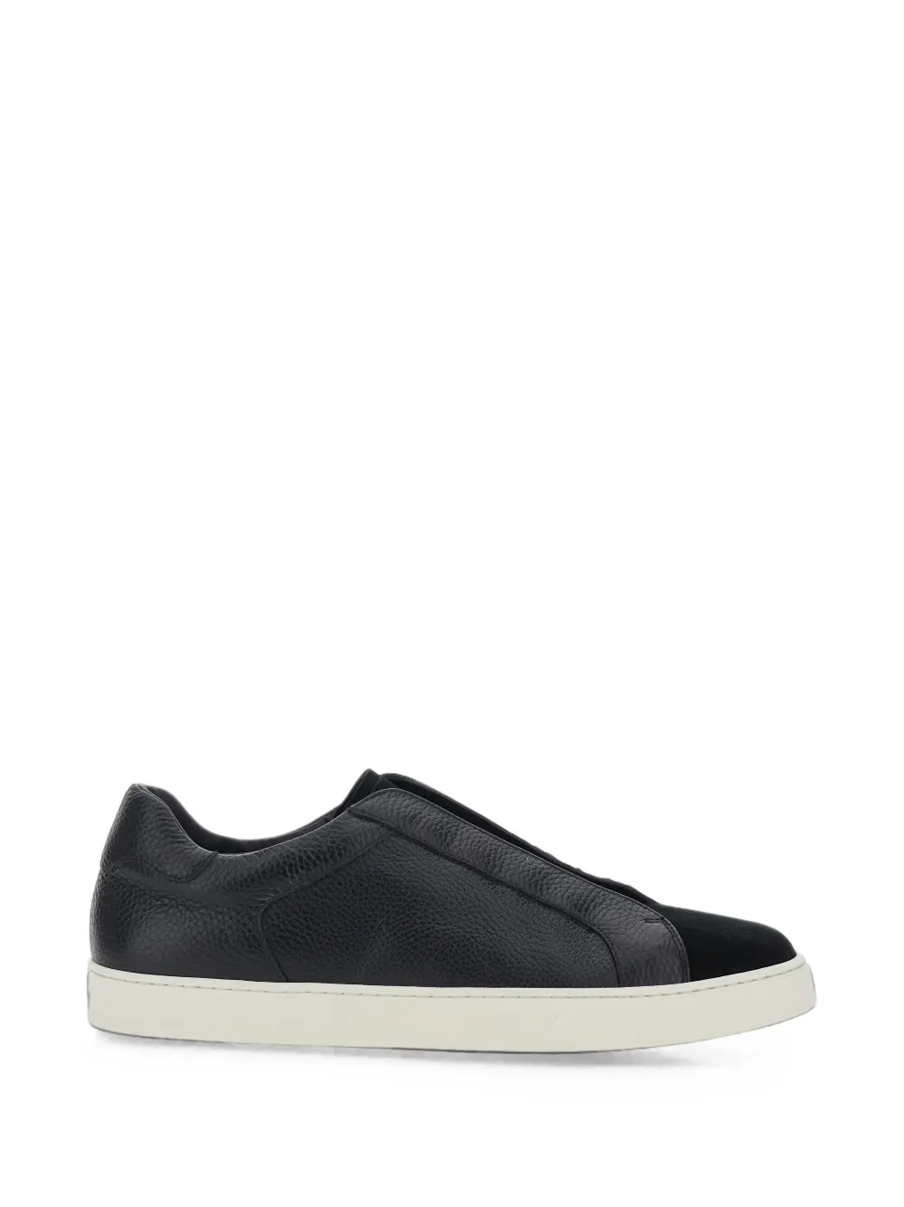 Doucal's Spencer grainy slip-on sneakers - Nero