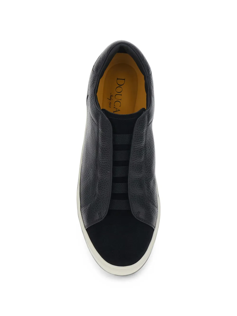 Doucal's Spencer grainy slip-on sneakers Zwart