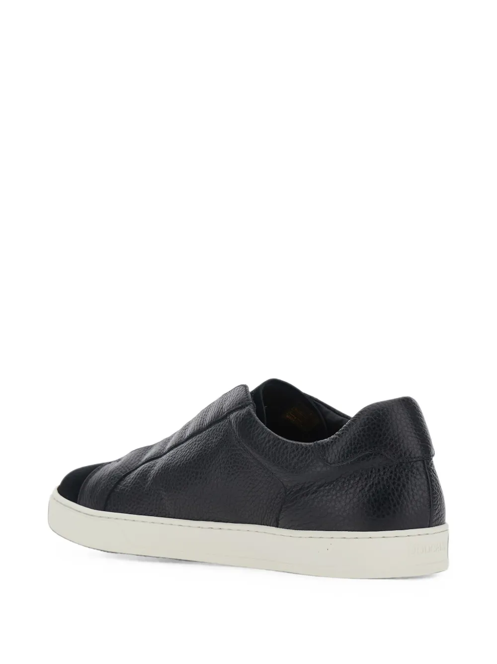 Doucal's Spencer grainy slip-on sneakers Zwart