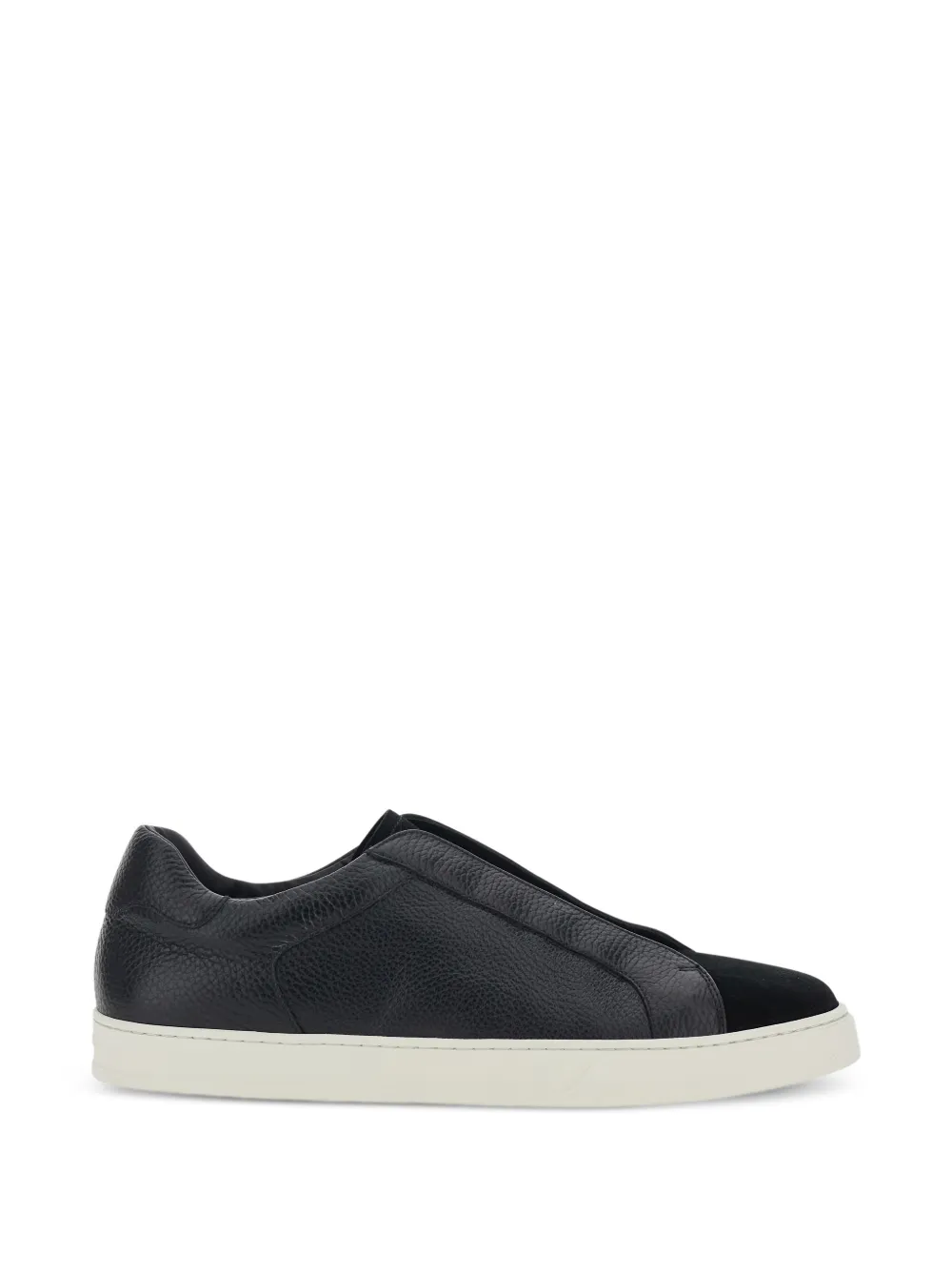Doucal's Spencer grainy slip-on sneakers Zwart