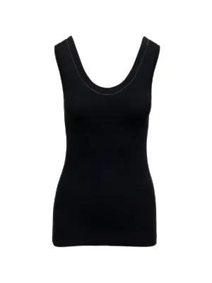 ALEXANDER MCQUEEN メッシュタンクトップ Alexander McQueen カットアウト メッシュ タンクトップ | ブラック