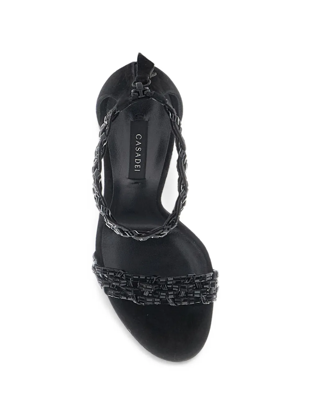 Casadei beaded sandals Zwart