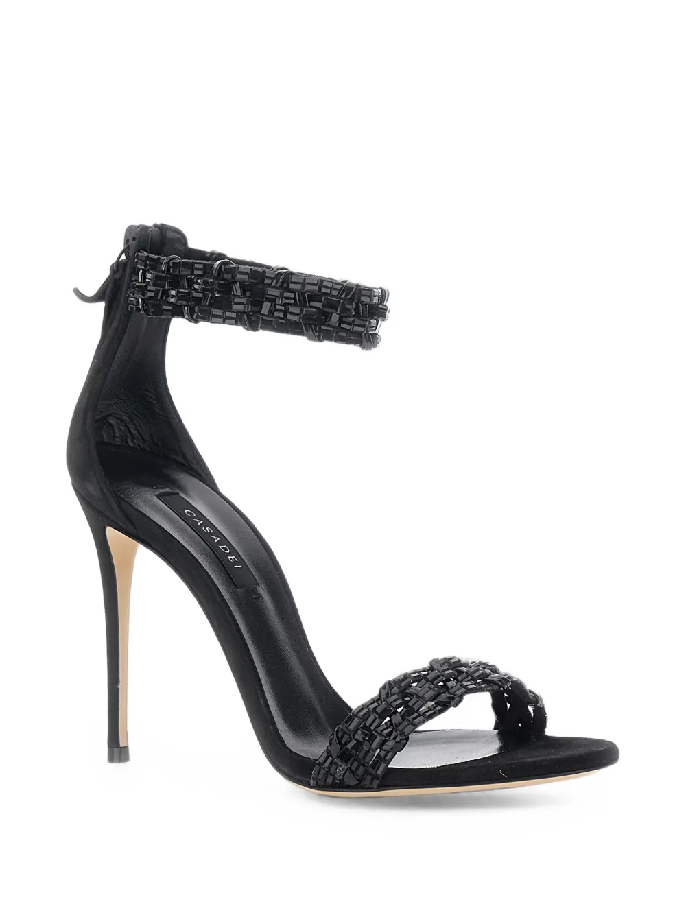 Casadei beaded sandals Zwart