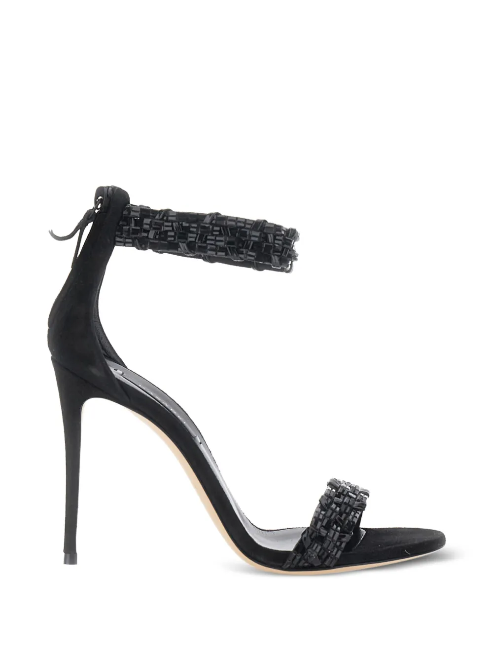 Casadei beaded sandals Zwart