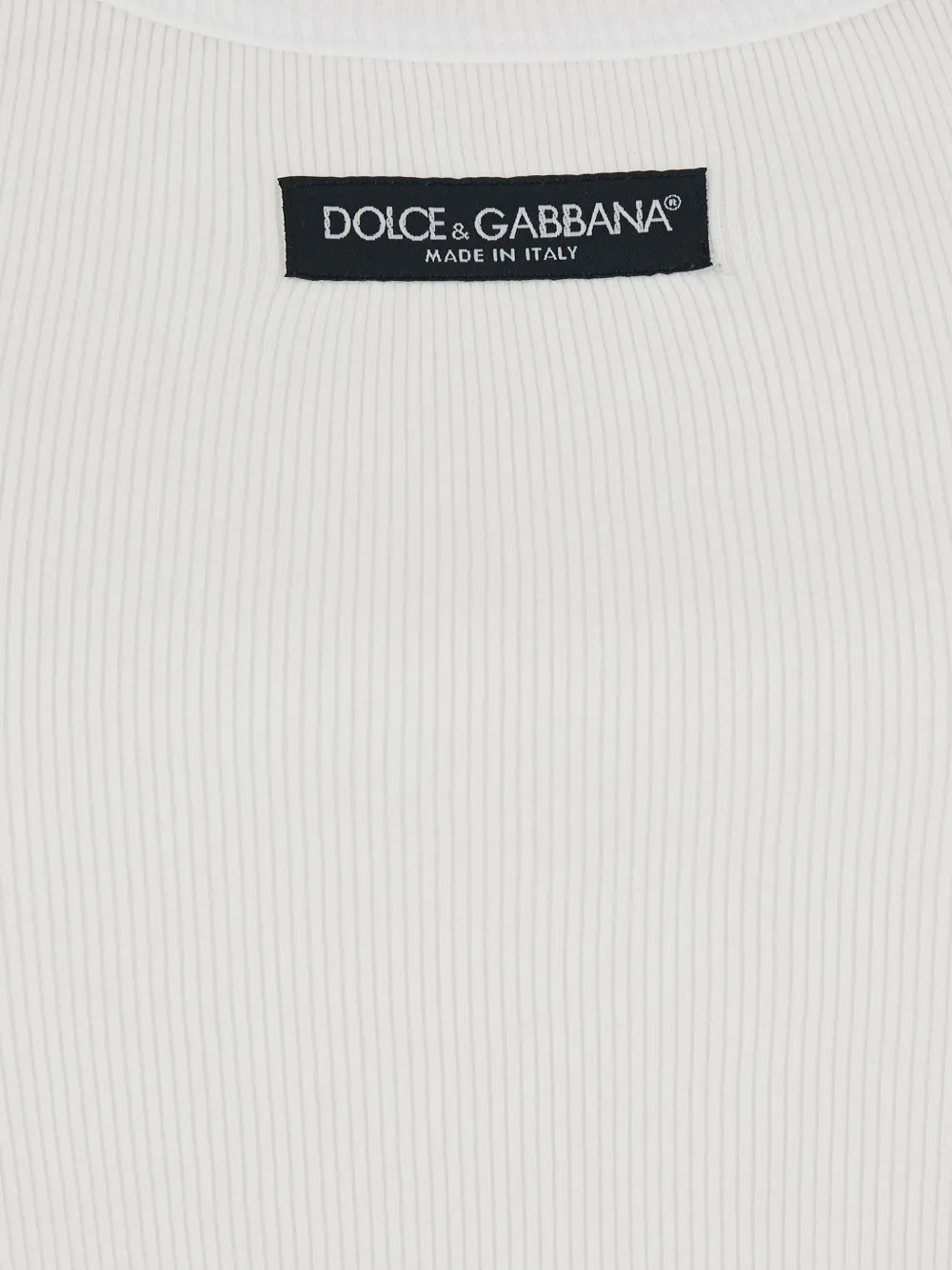 Dolce & Gabbana Ribgebreide tanktop Wit