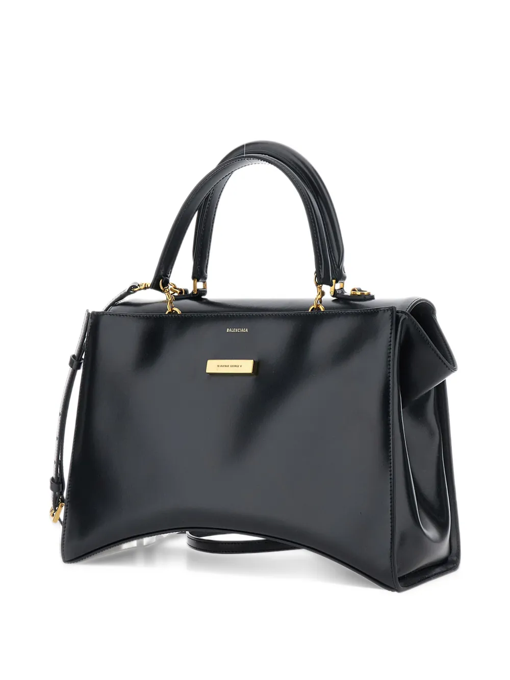Balenciaga Hourglass Avenue top handle bag medium in black Zwart