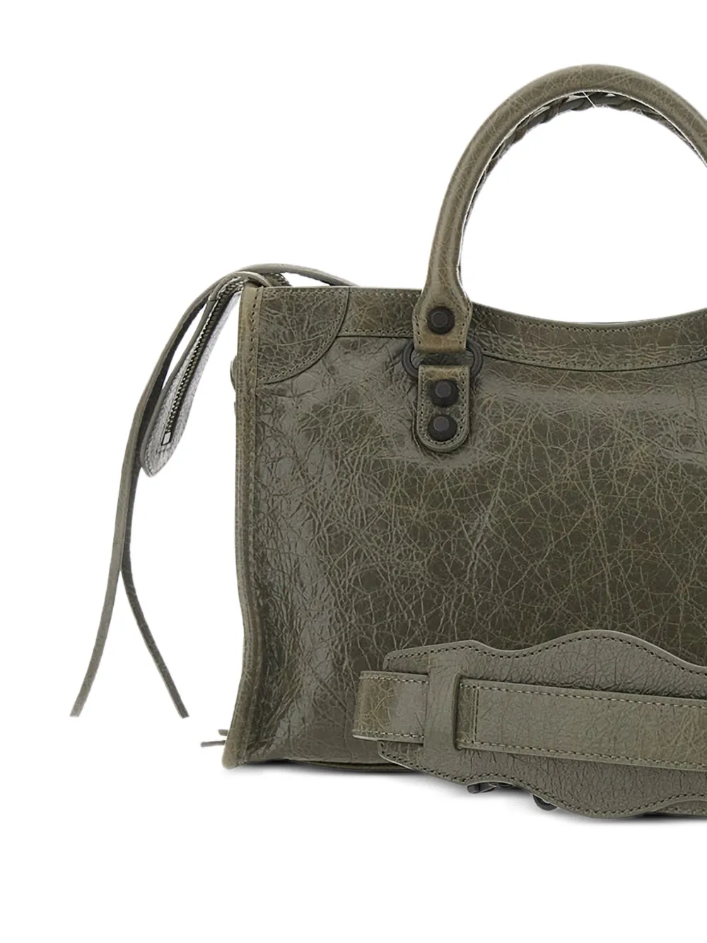 Balenciaga Kleine Le City leren shopper Groen