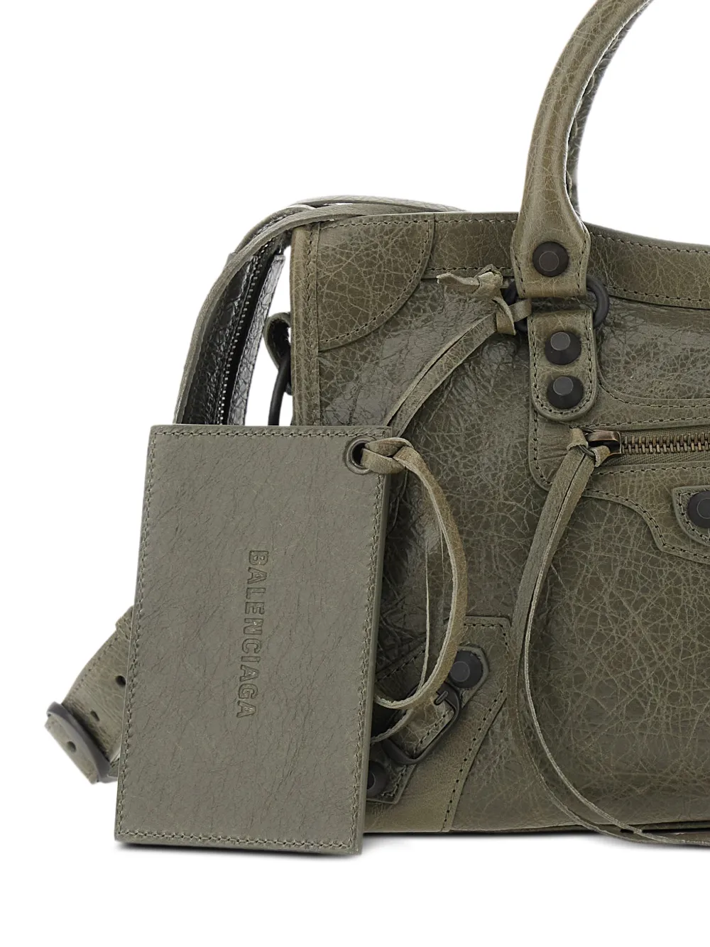 Balenciaga Kleine Le City leren shopper Groen