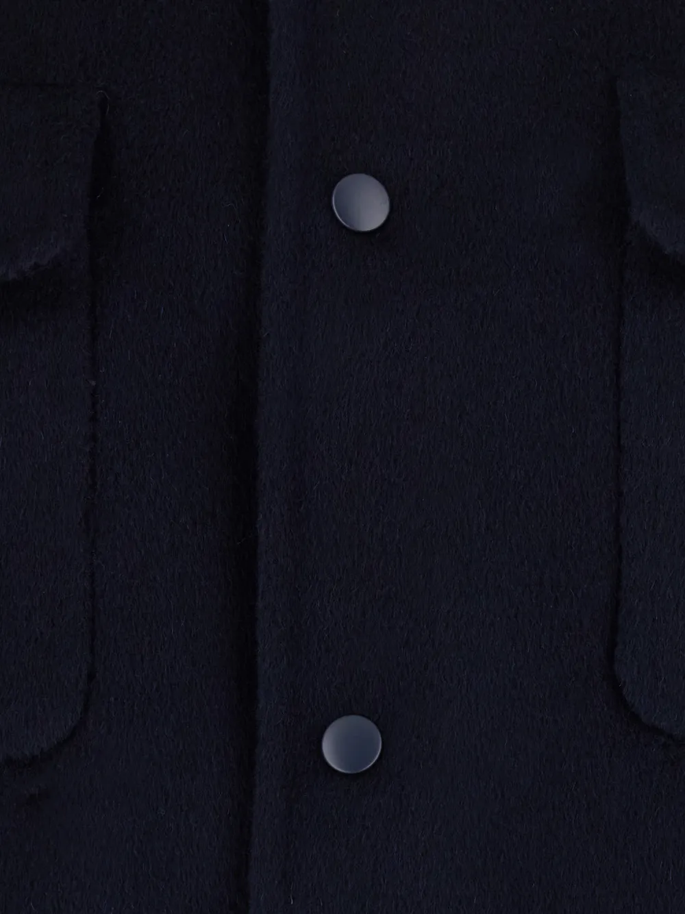 ASPESI 13 button-up wool shirt Blauw
