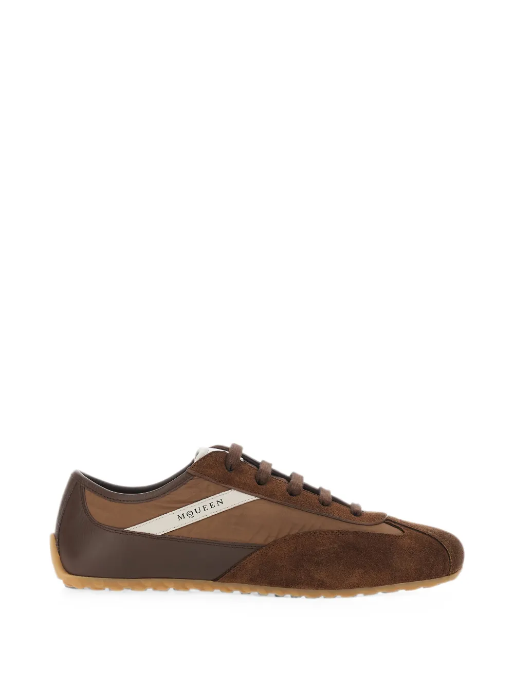 Alexander McQueen Boxe suede-panelled sneakers - Marrone