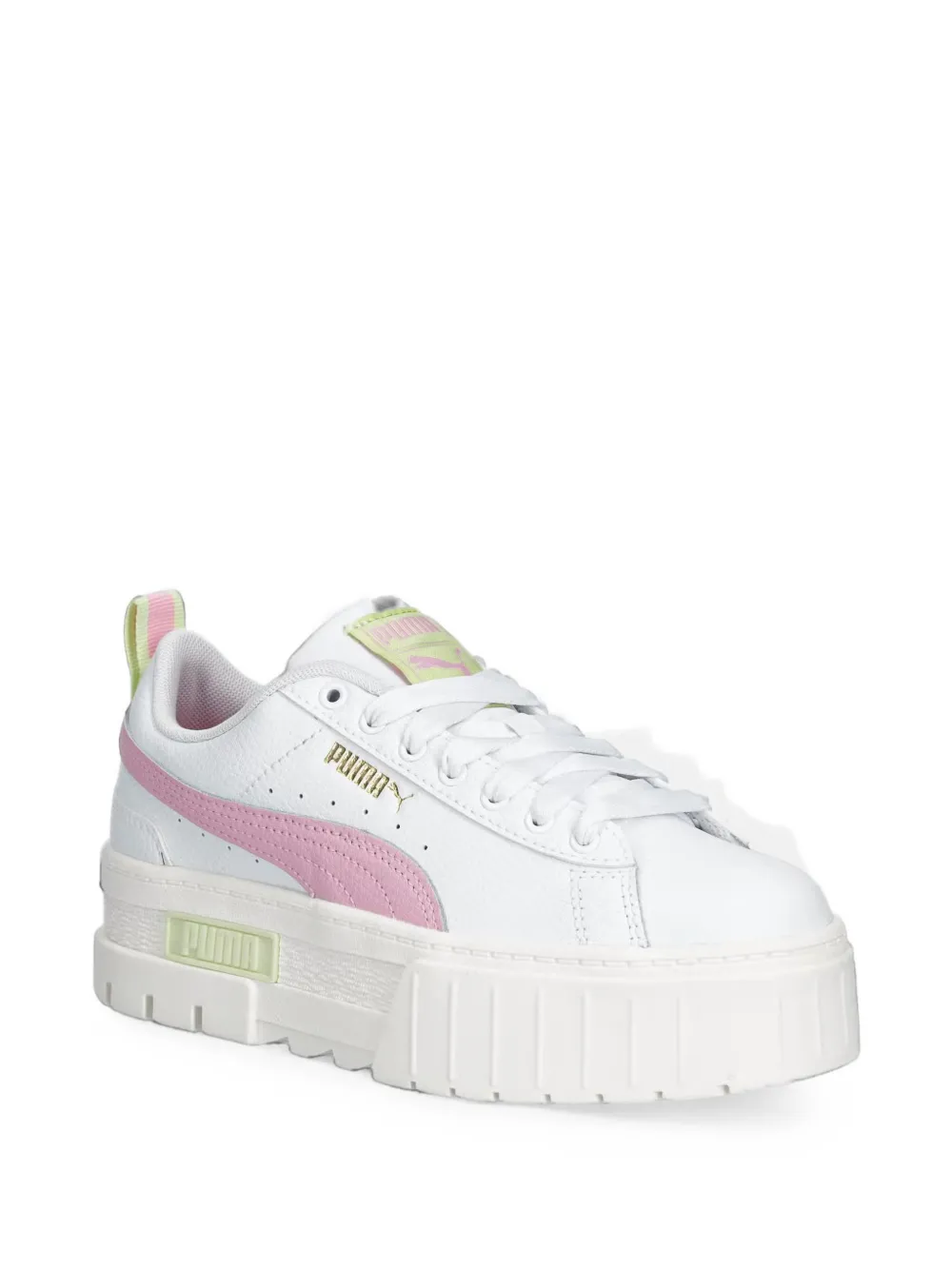 Puma Kids Mayze leather sneakers - Bianco