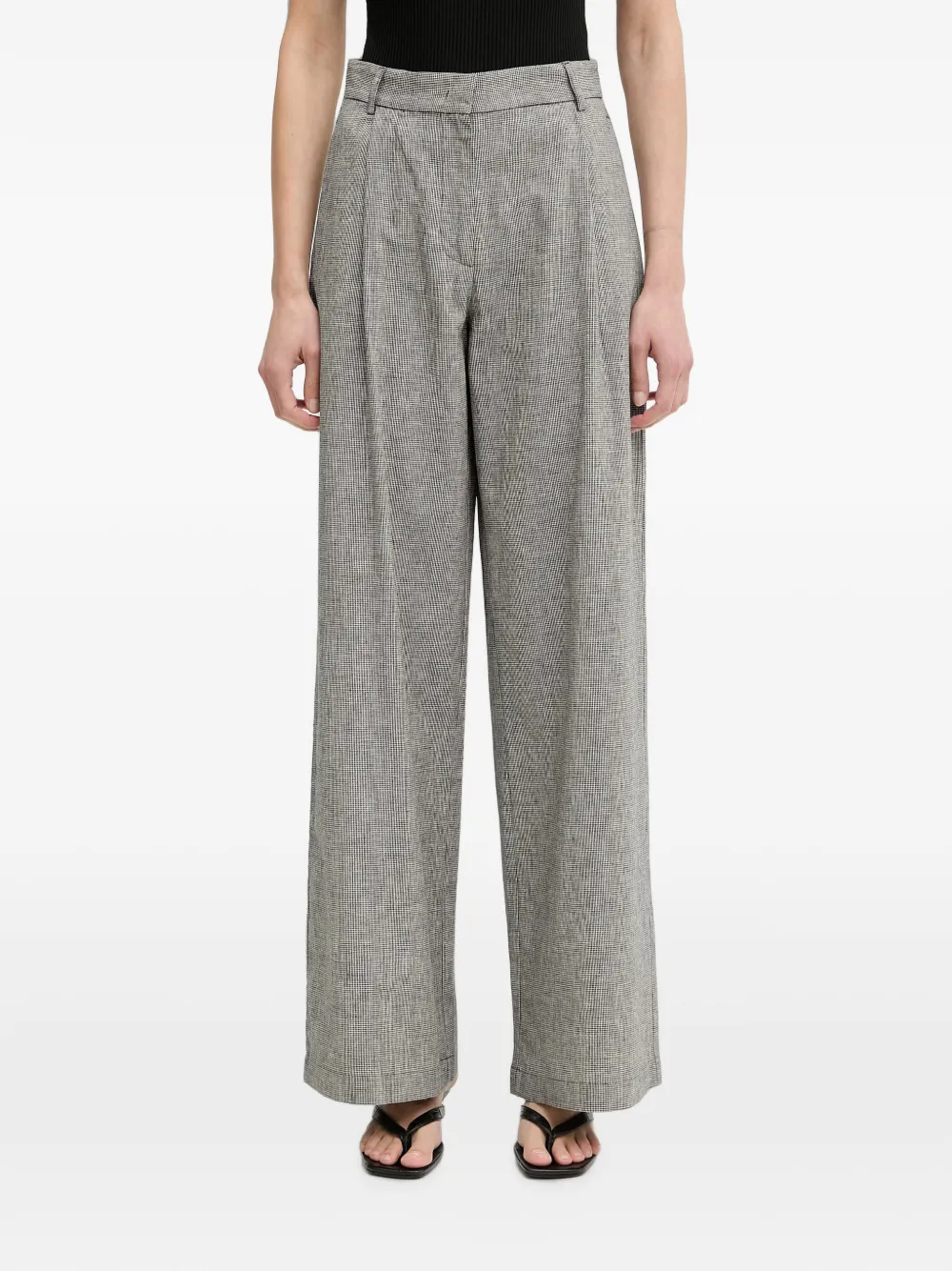 Sessùn Provencot houndstooth-pattern wide-leg trousers
