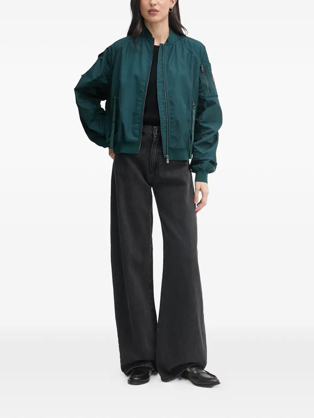 Save The Duck Nora bomberjack met logopatch Groen
