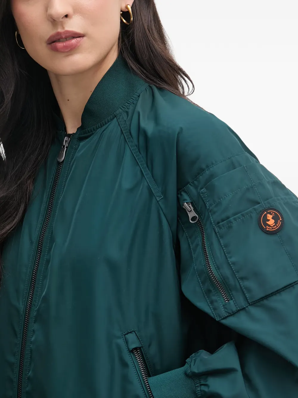 Save The Duck Nora bomberjack met logopatch Groen