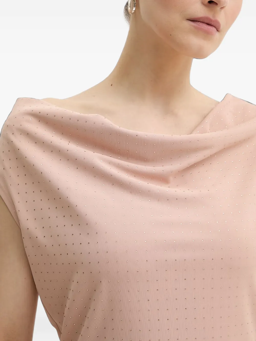 Silvian Heach Raman top met diepe hals en verfraaid met stras Roze