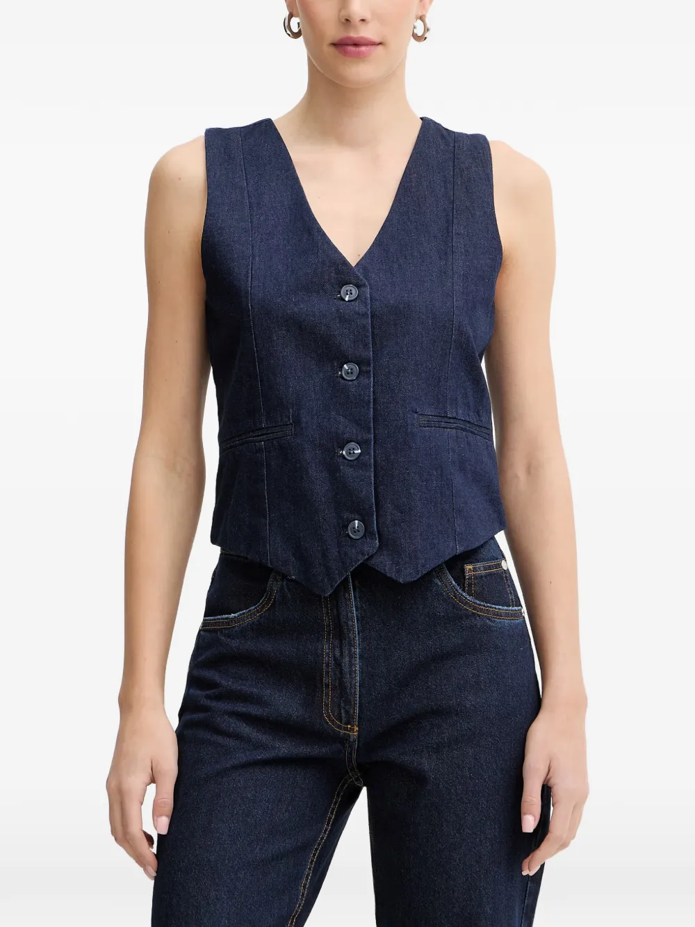 Silvian Heach button-up waistcoat - Blu