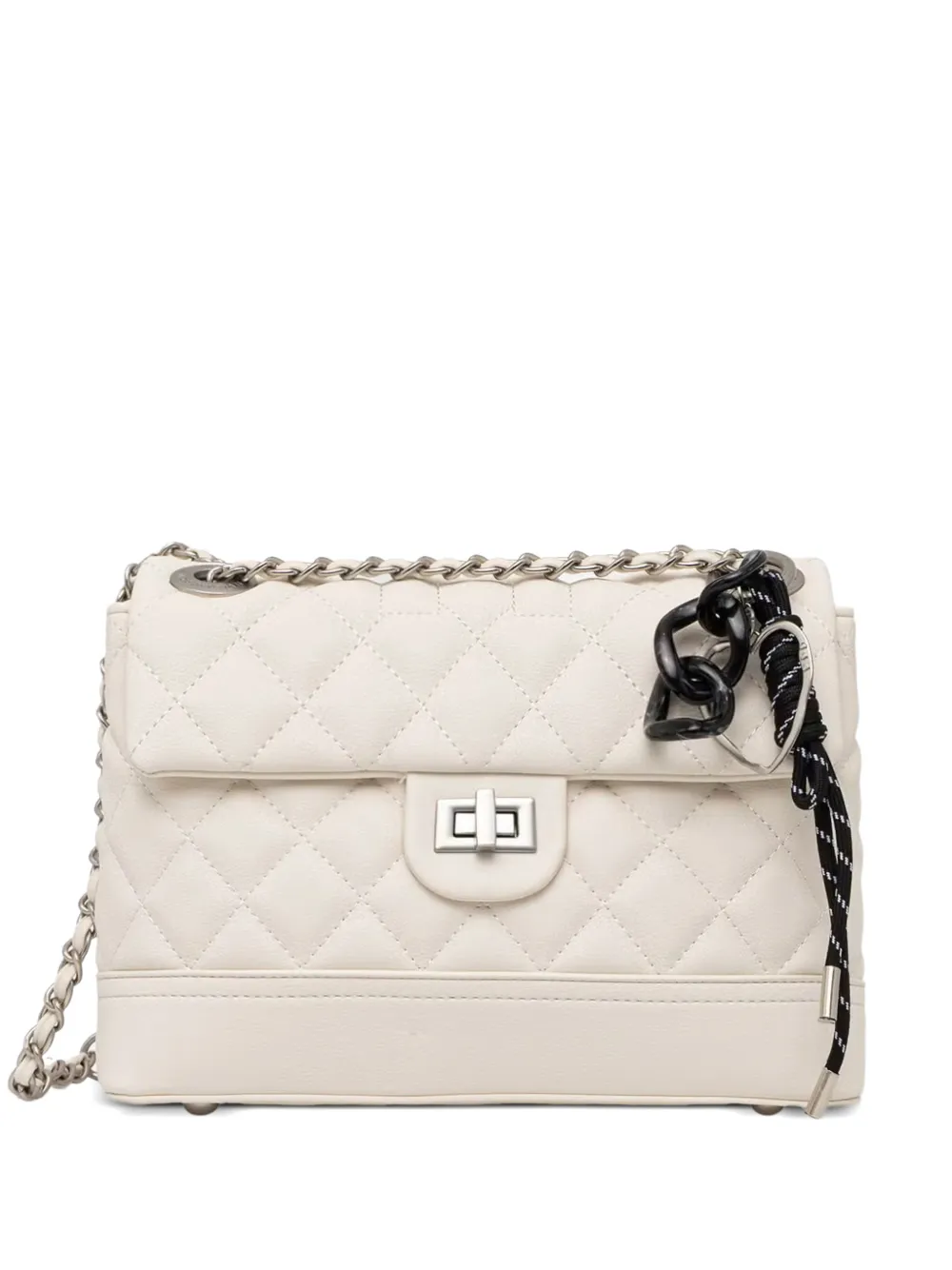 Silvian Heach quilted leather-chain cross body bag - Weiß