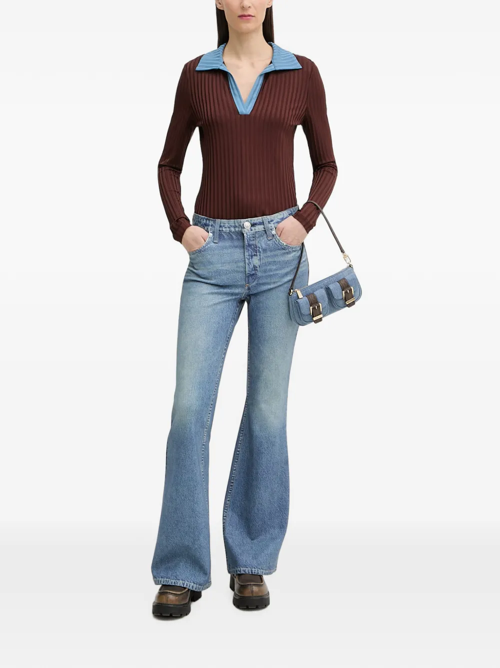 rag & bone Luca top met lange mouwen Bruin