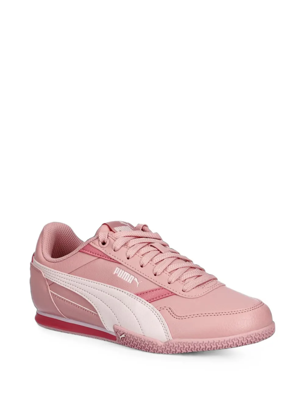 Puma Kids logo-print panelled sneakers Roze