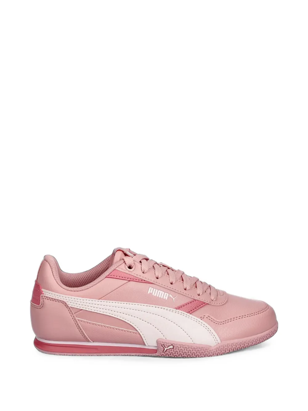 Puma Kids logo-print panelled sneakers Roze