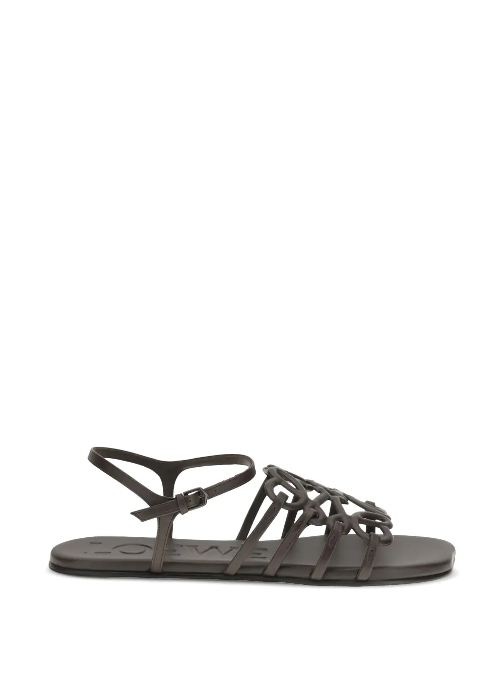 LOEWE Petal Anagram flat sandals Bruin