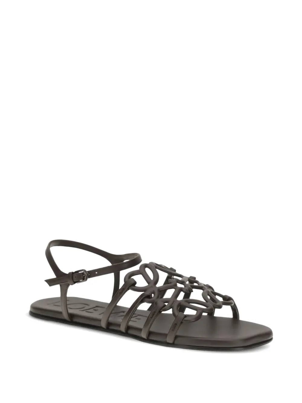 LOEWE Petal Anagram flat sandals Bruin