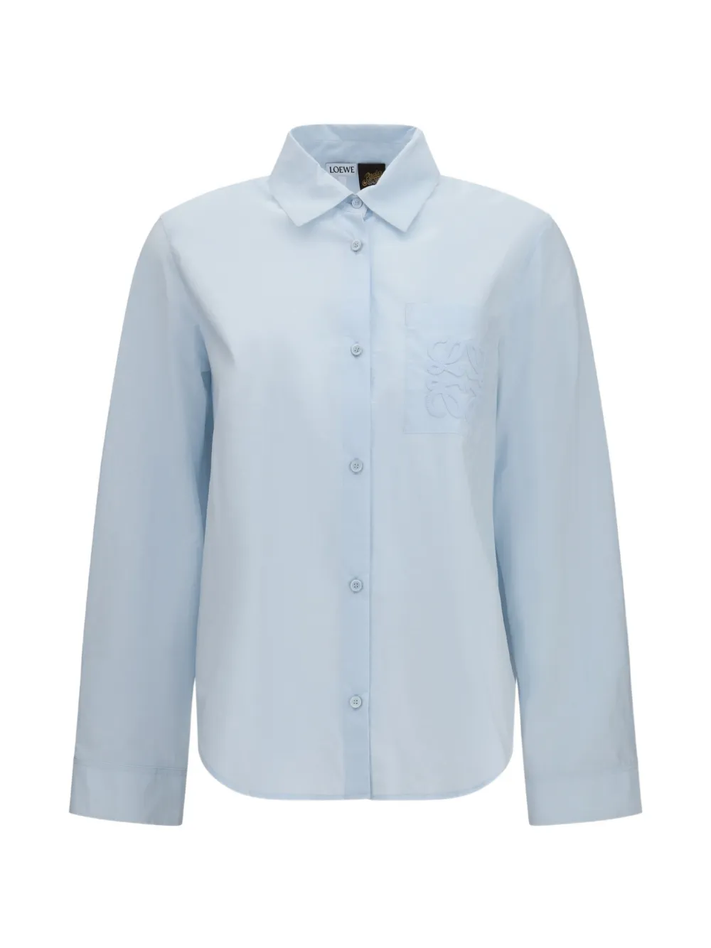 LOEWE Anagram-embroidered shirt - Blu