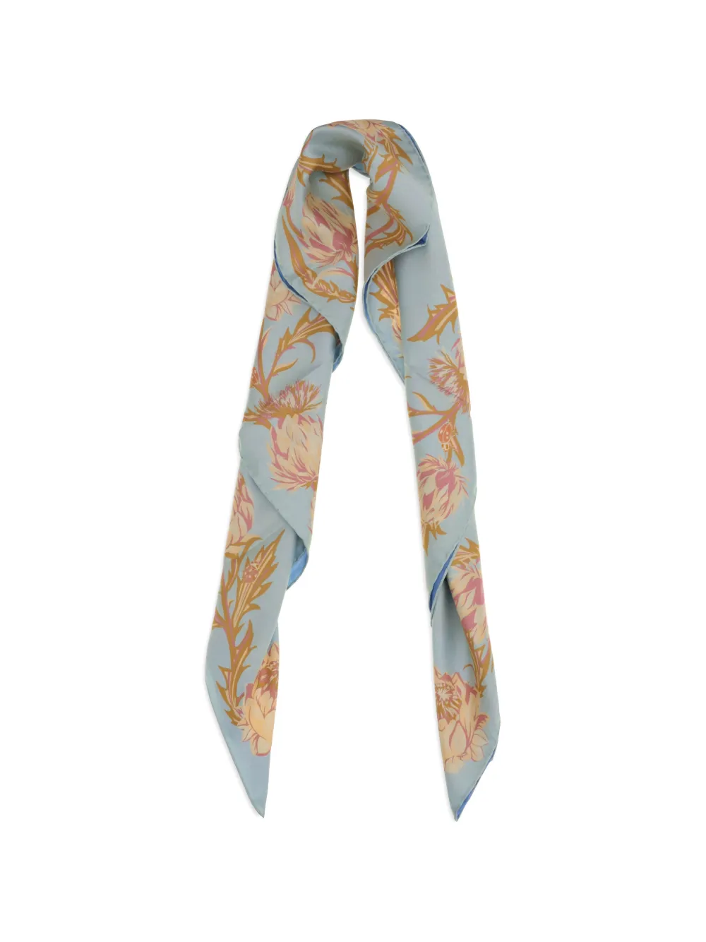 Loewe Anagram Artichoke-flower Scarf In Blue