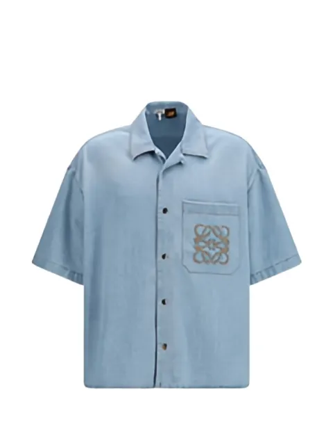 LOEWE Anagram-embroidered short-sleeved shirt