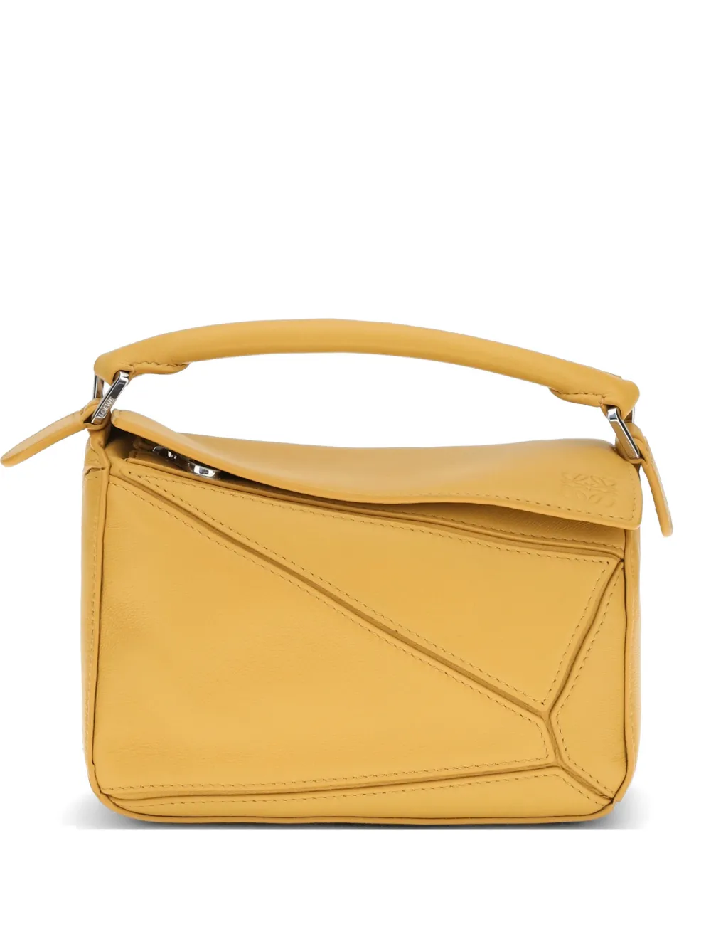 LOEWE mini Featherlight Puzzle leather tote bag - Giallo