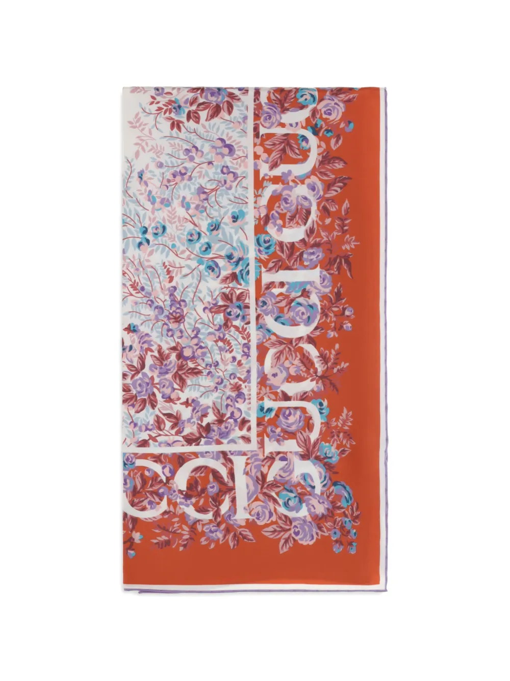Gucci floral-print silk scarf - Orange