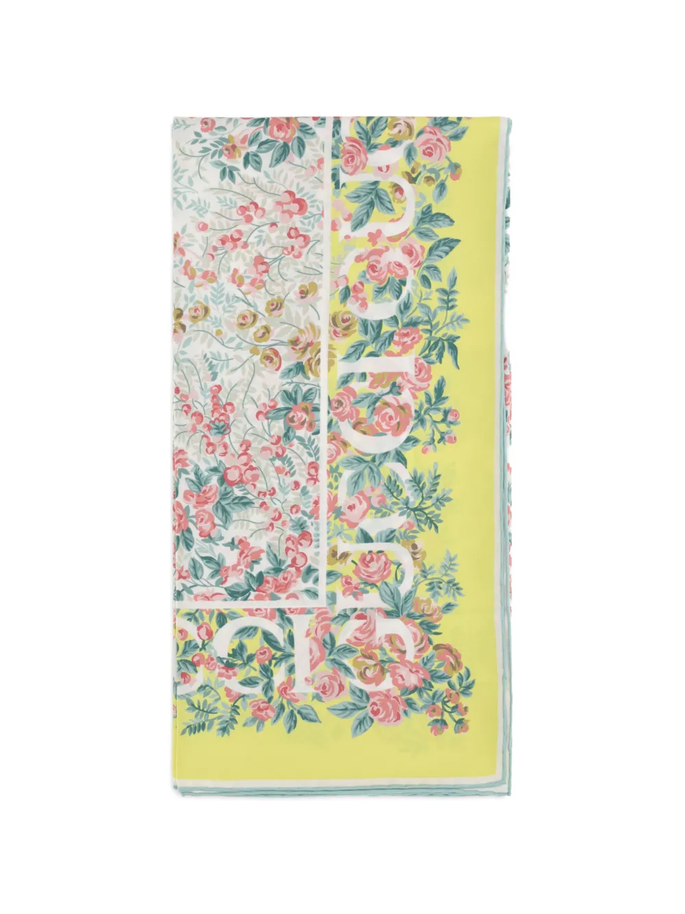 Gucci floral-print silk scarf - Yellow