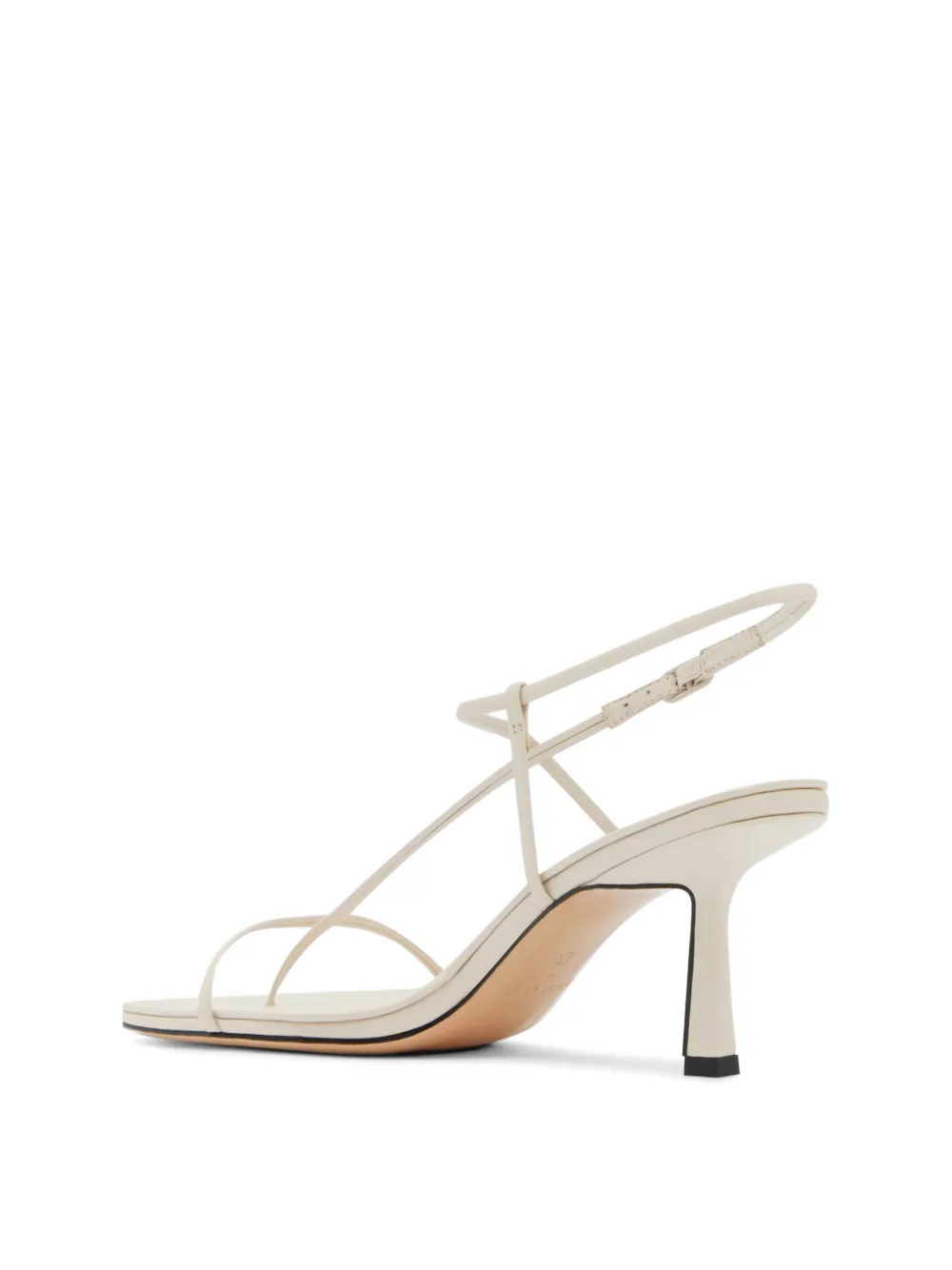 Studio Amelia cross-front leather sandals Beige
