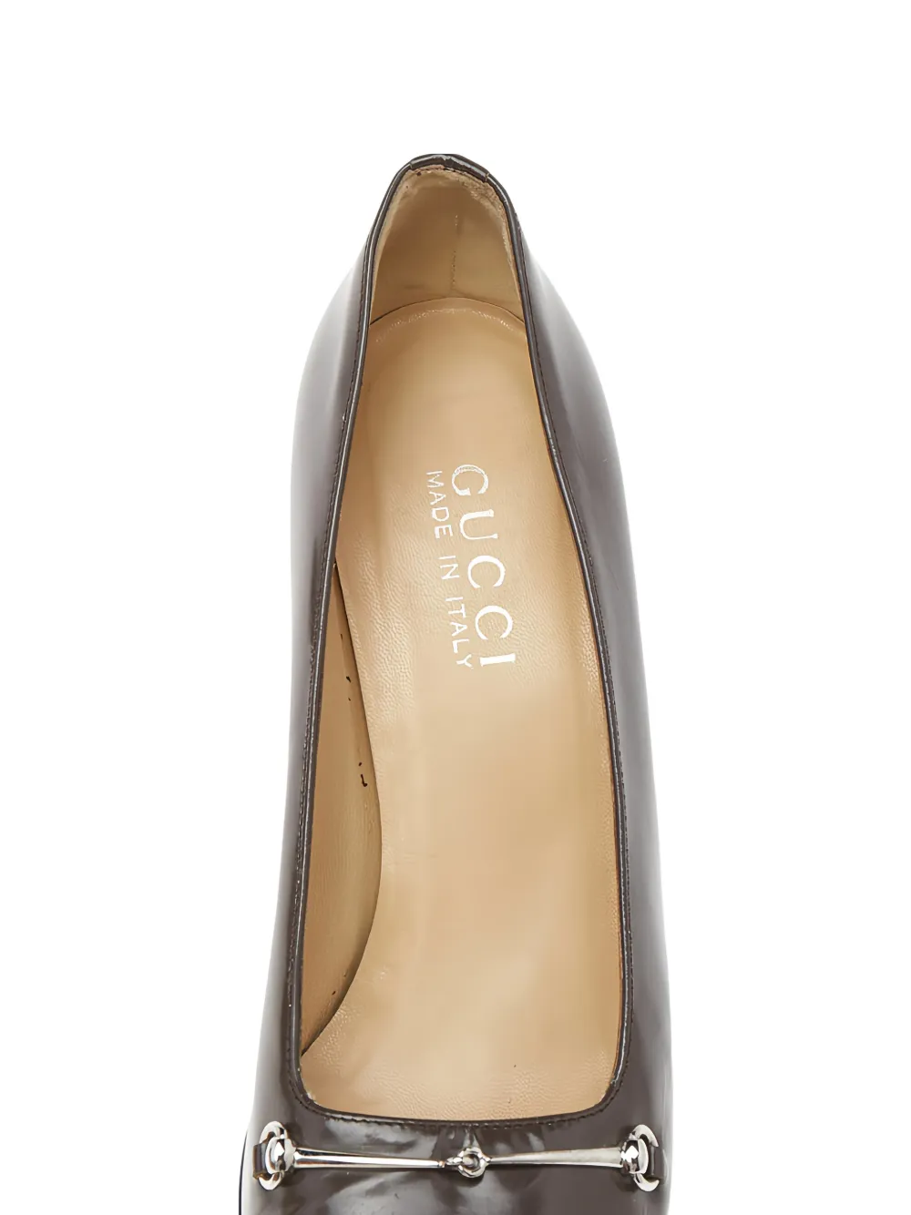 Gucci Pre-Owned 70mm Horsebit leather pumps - Braun