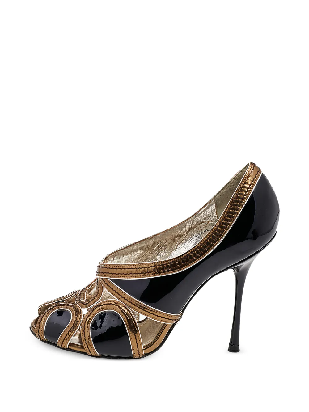 Dolce & Gabbana Pre-Owned 105mm patent leather heeled pumps - Nero