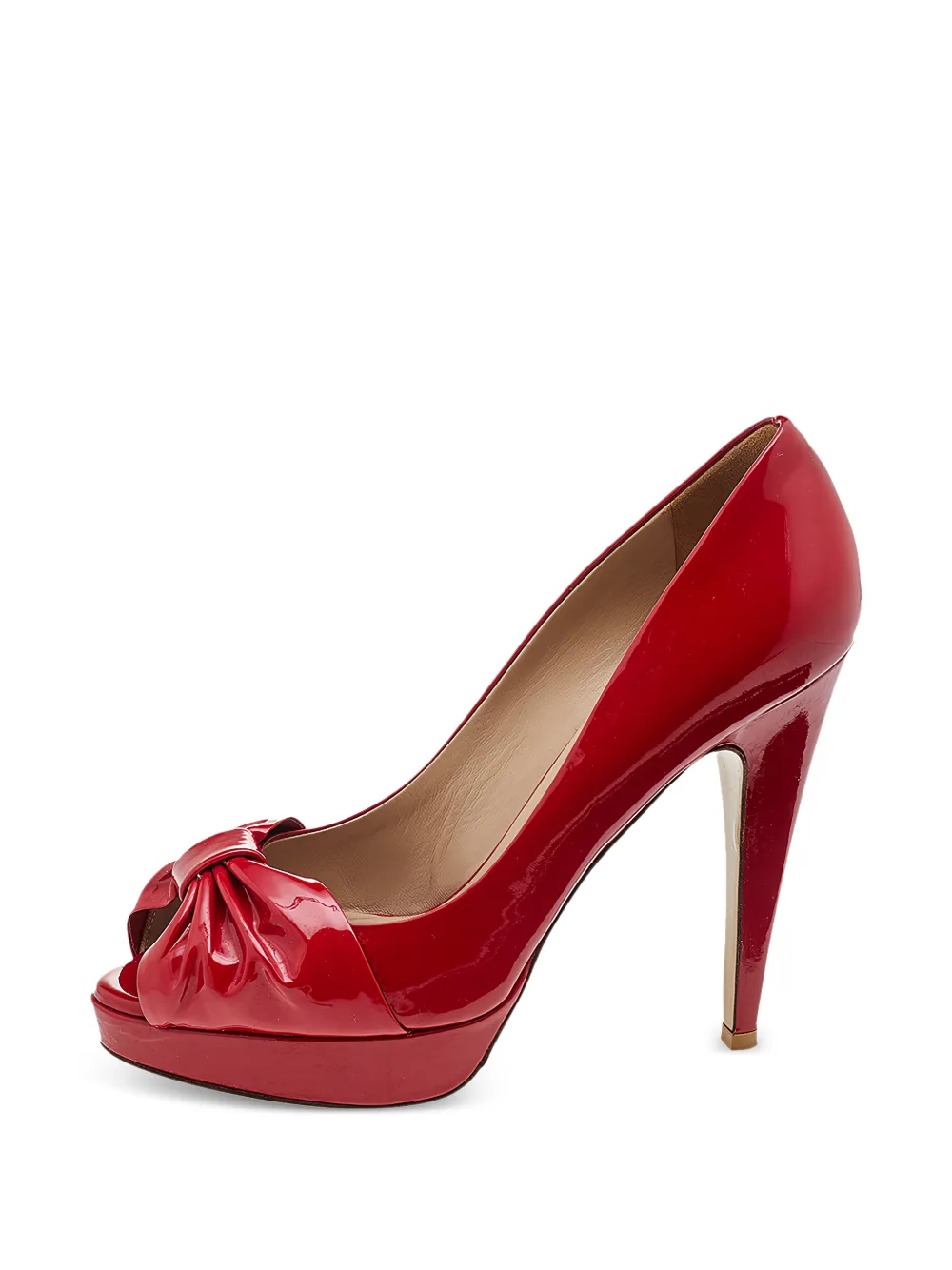 Valentino Garavani Pre-Owned 120mm patent leather heeled pumps - Rosso