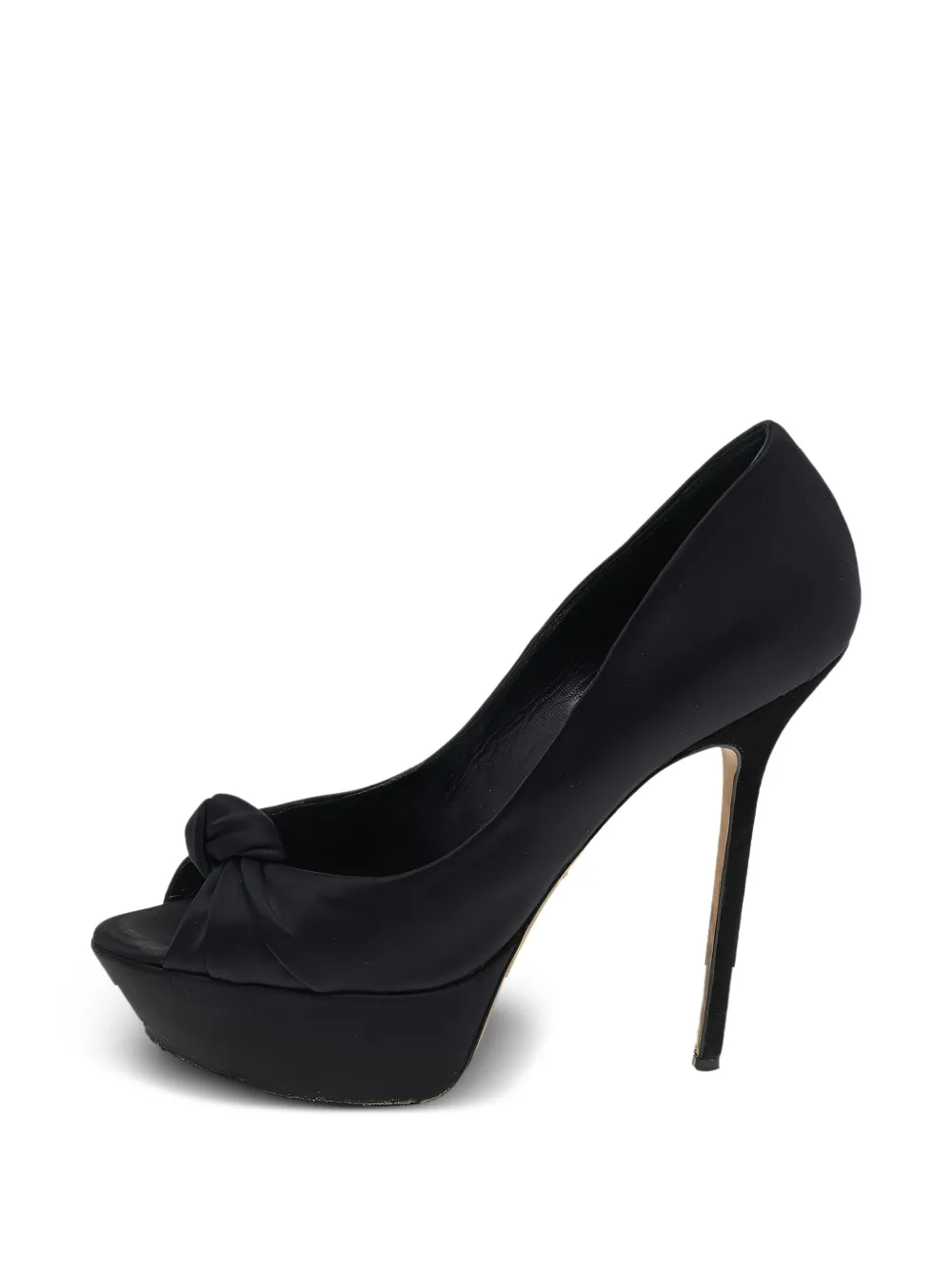 Sergio Rossi 140mm satin heeled pumps - Nero