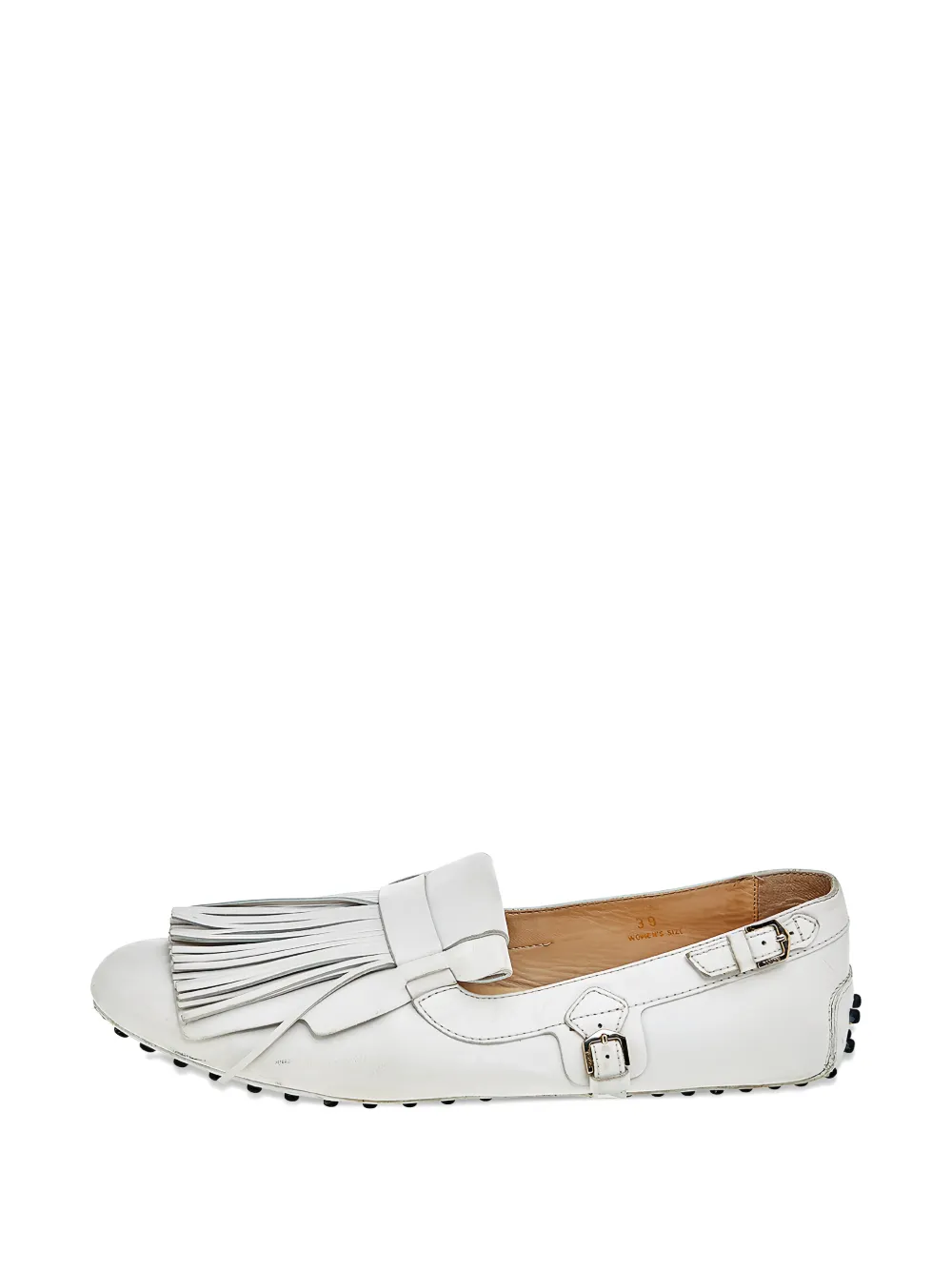 Tod's tassel leather loafers - White