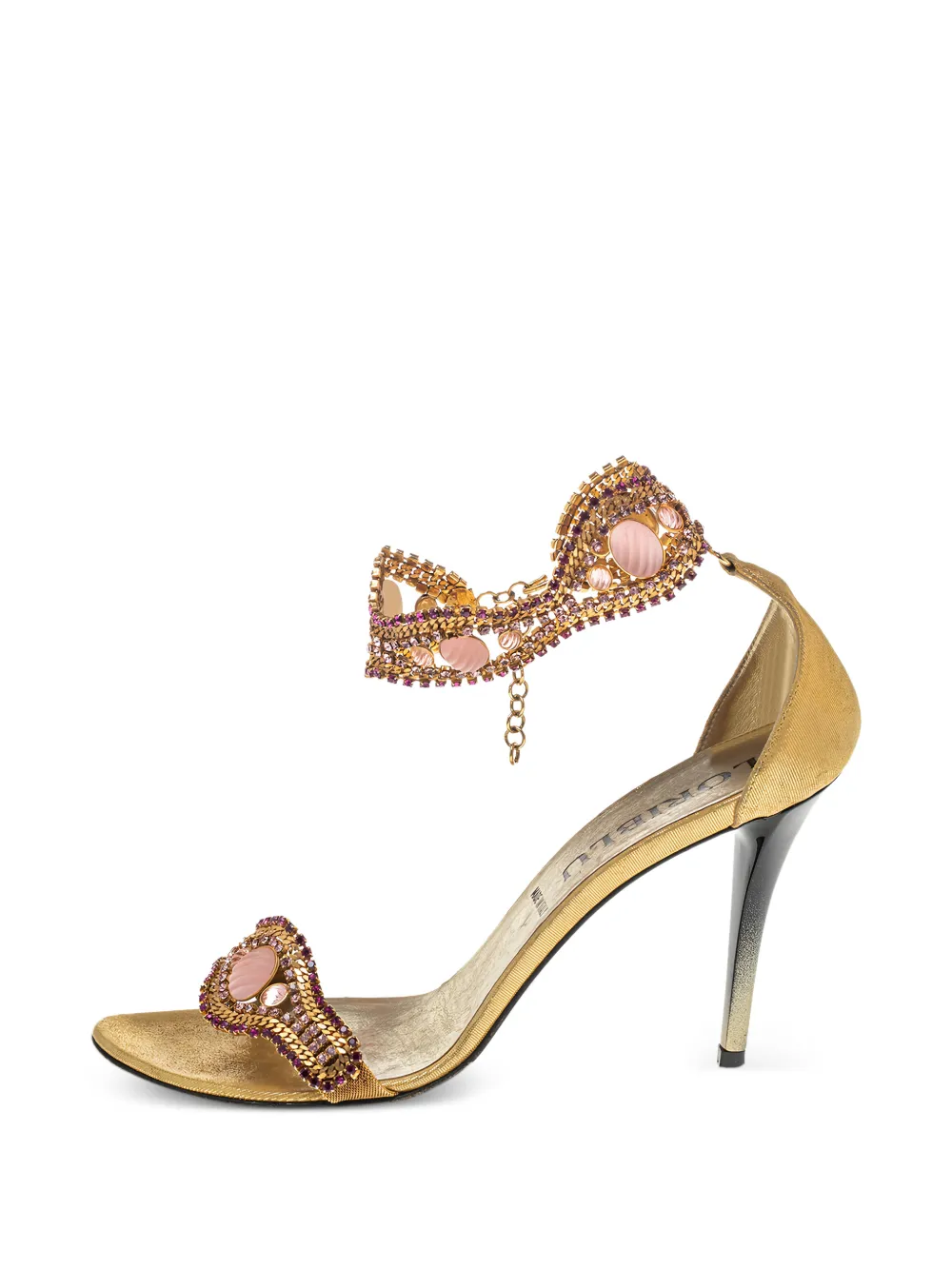 Loriblu 100mm embellished heeled sandals - Gold