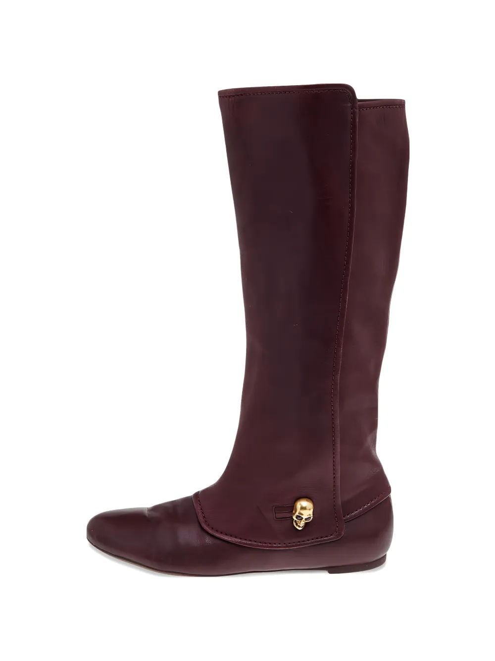 Alexander McQueen Pre-Owned skull-charm boots - Rot