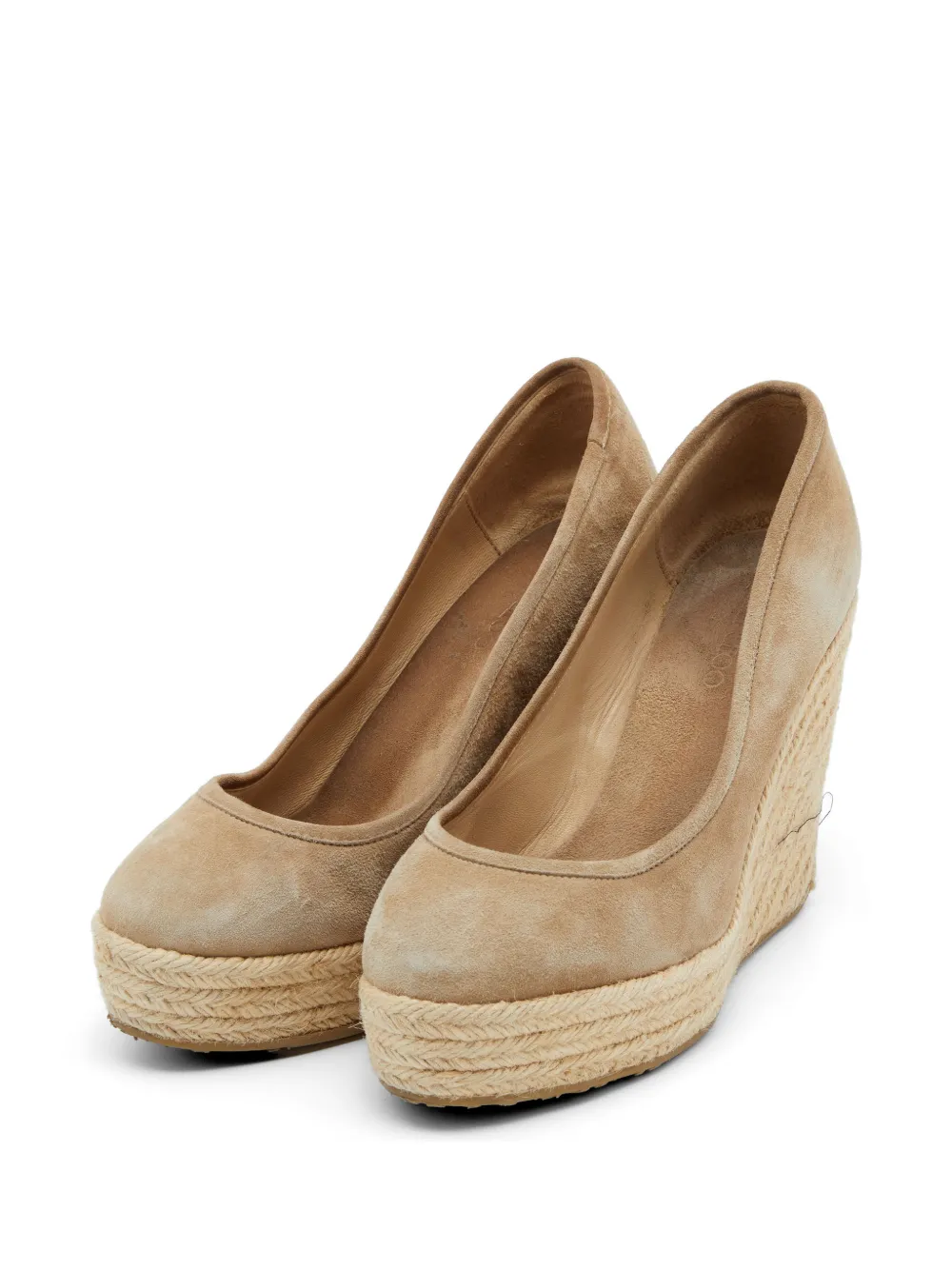 Jimmy Choo Pre-Owned 110mm wedge platform pumps - Toni neutri